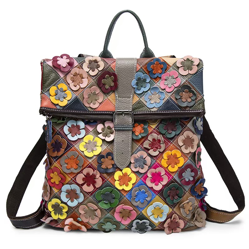 Leather Backpack Vintage - Vintage Kadın Hakiki Deri Sırt Çantası