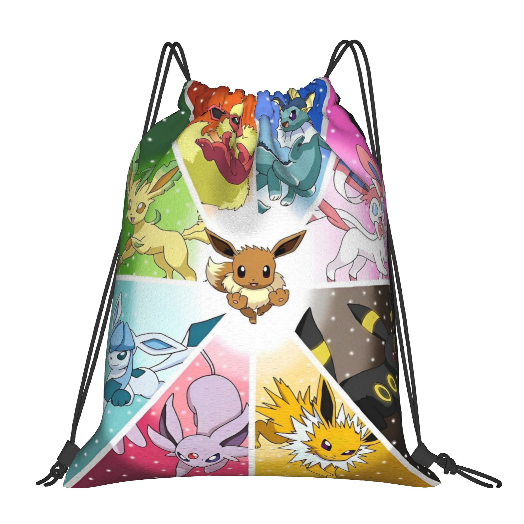 Drawstring Gym Bag - 90'lar Anime Poke-Mon İpli Sırt Çantası