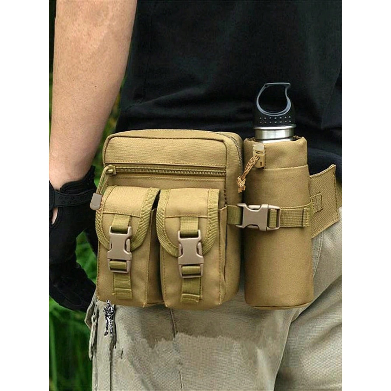 Hiking Backpack Waterproof - Tasarımcı erkek bel çantası, su geçirmez
